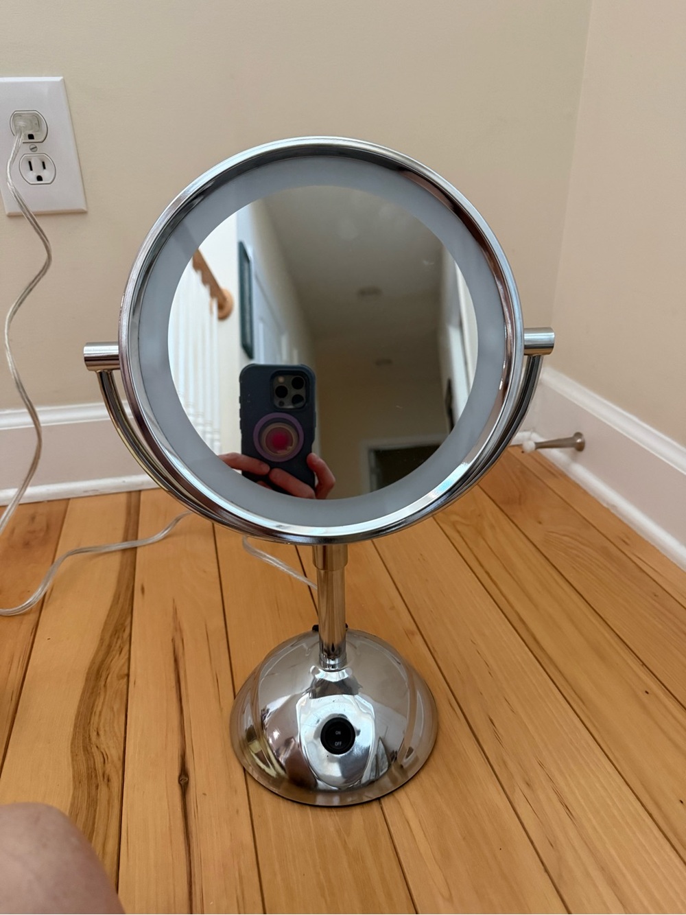 Conair Lighted Double-Sided Vanity Mirror in Chrome Finish